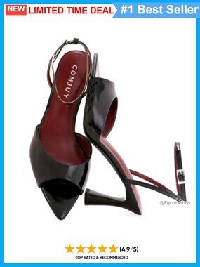 Peep Toe Kitten Heel Strappy Sandals Faux Leather Ankle Strap